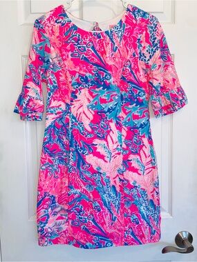 Lilly Pulitzer Fiesta Stretch Dress in Light Pascha Pink Aquadesiac